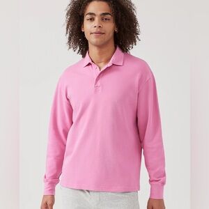 Outdoor Voices Pink Rugby Long-Sleeve